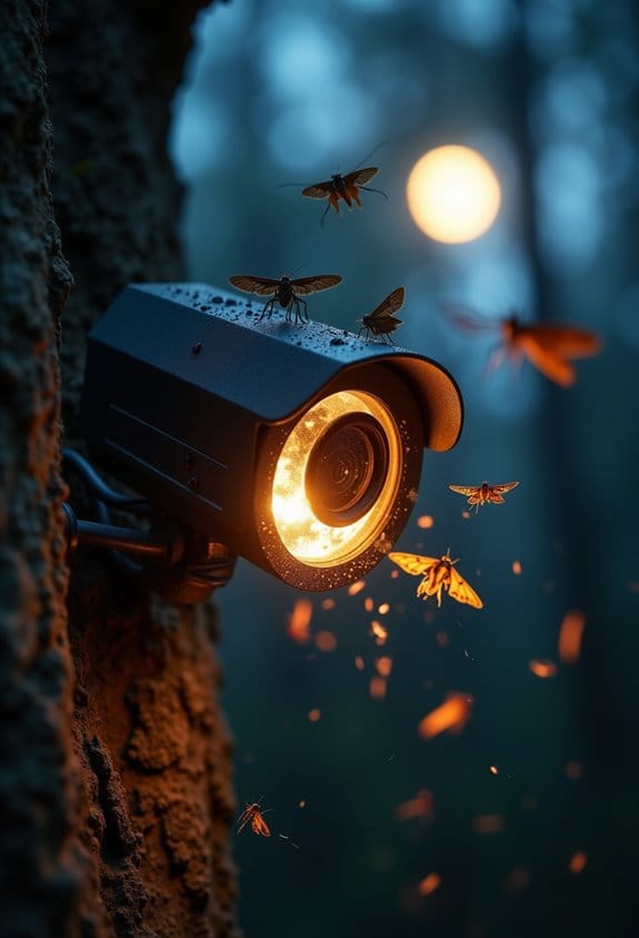 bugs interfere with night vision