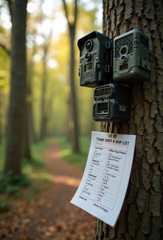 organized filming shot list